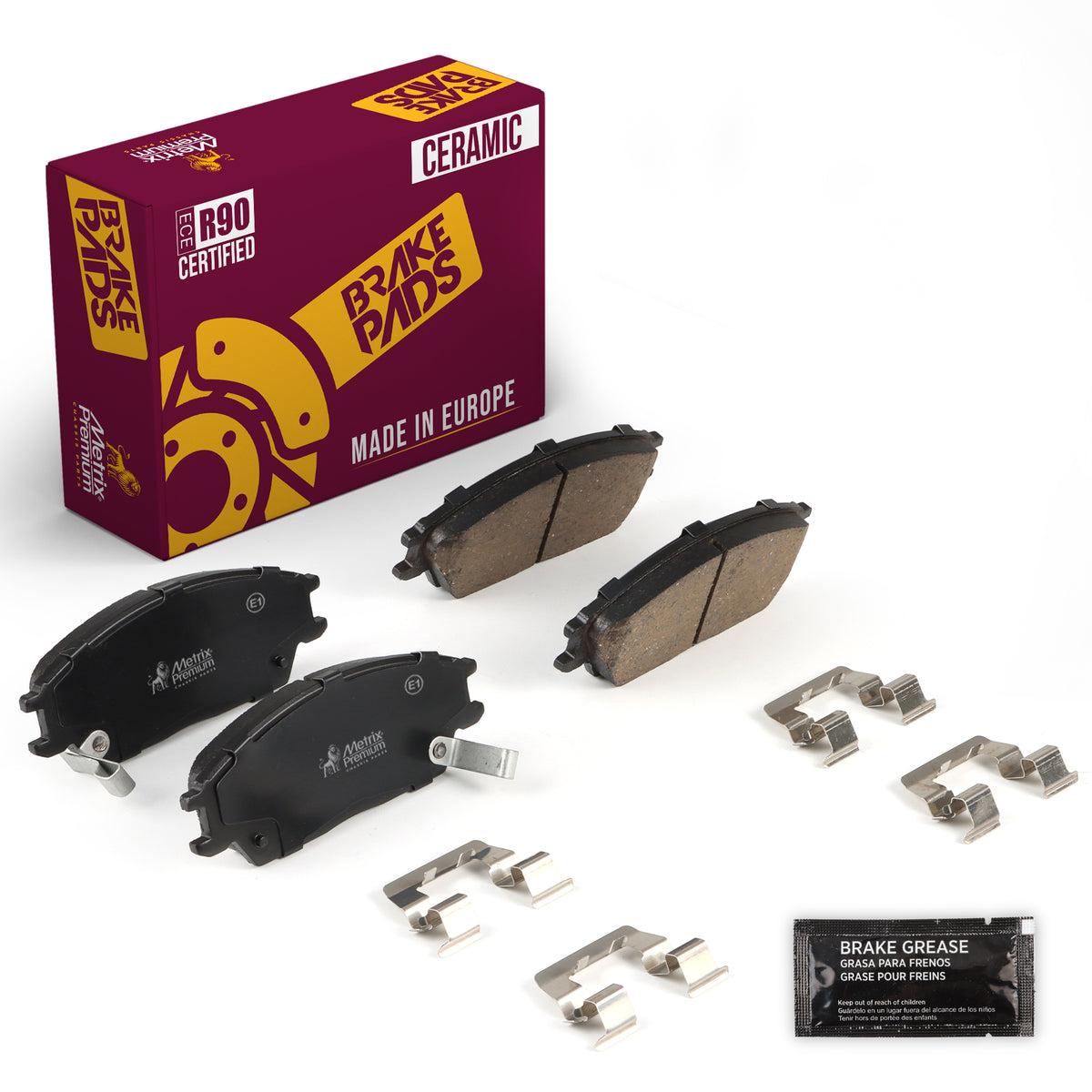 Metrix Premium Chassis Parts Front Disc Brake Pad Set 93338MC OEM fit auto parts