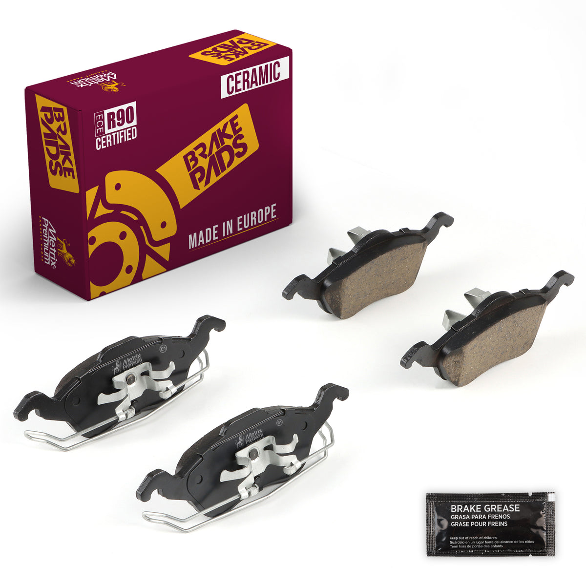 Metrix Premium Chassis Parts Front Disc Brake Pad Set 93357MC OEM fit auto parts