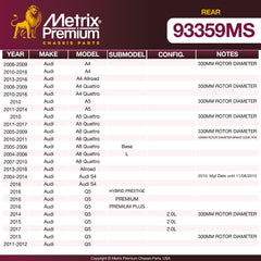 Metrix Premium Chassis Parts  suspension steering brake parts