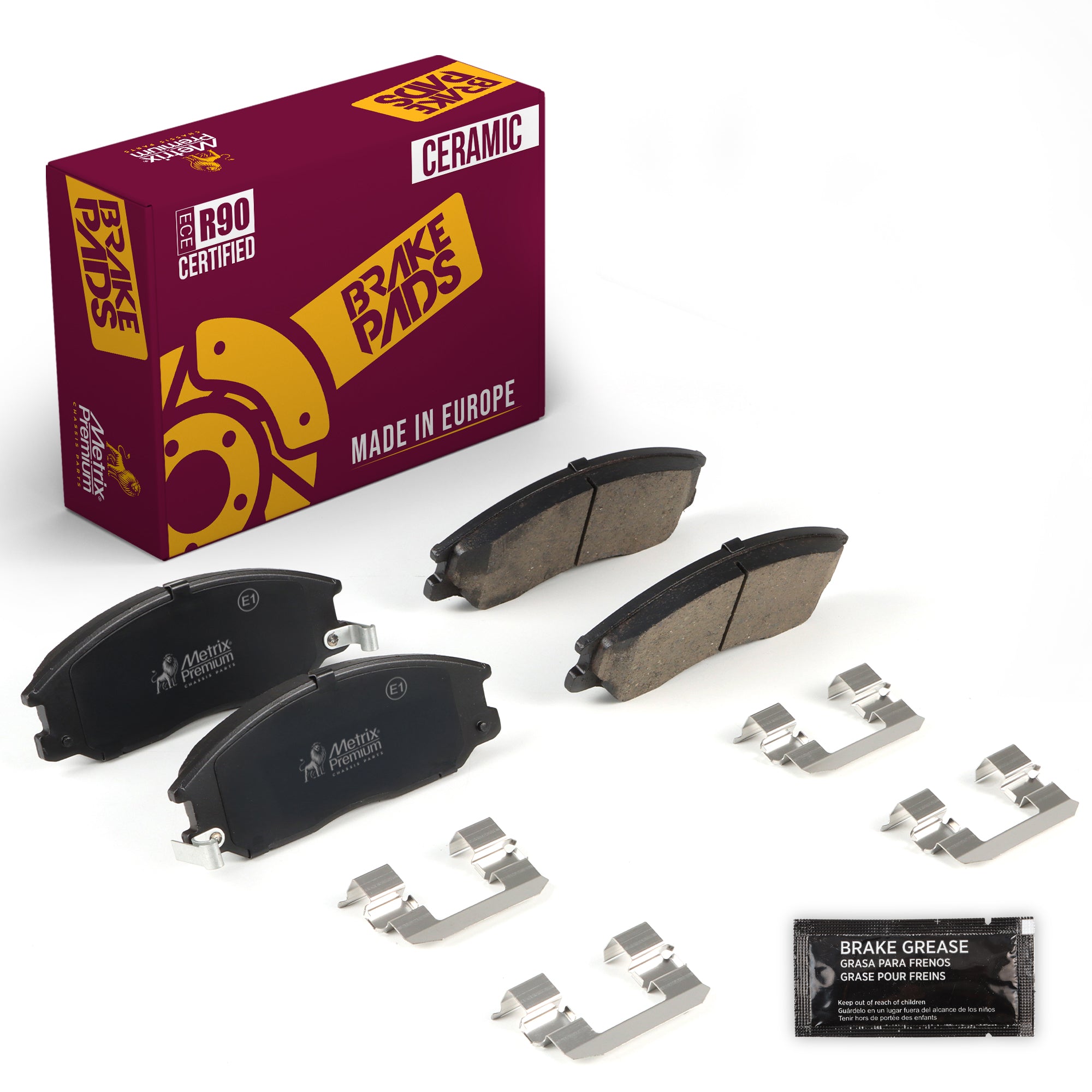 Metrix Premium Chassis Parts Front Disc Brake Pad Set 93367MC OEM fit auto parts