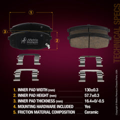 Metrix Premium Front Disc Brake Pad Set 93382MC aftermarket car parts