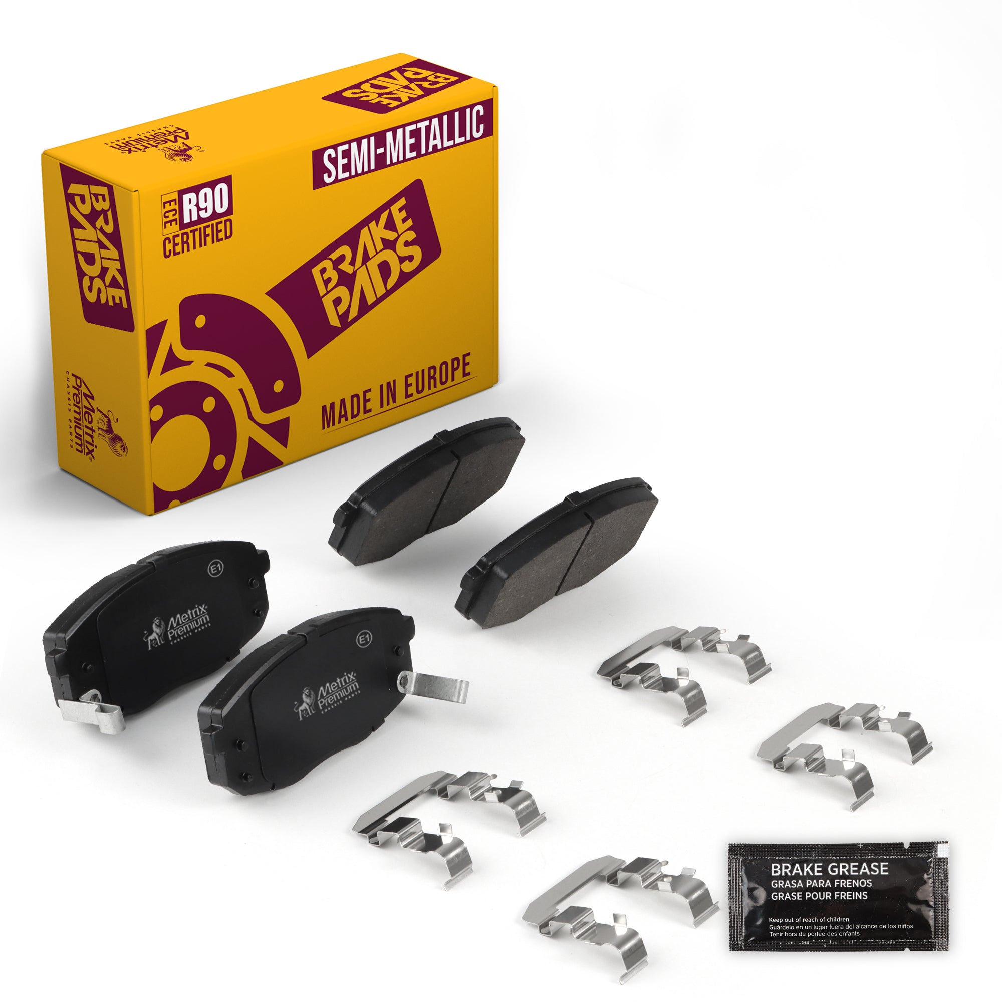 Metrix Premium Chassis Parts Front Disc Brake Pad Set 93382MS OEM fit auto parts