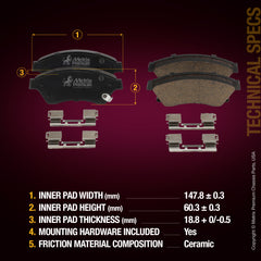Metrix Premium Front & Rear Brake Pad Kit 95821MT aftermarket car parts