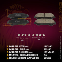 WHAT'S IN THE KIT: 2x Front Brake Rotor 09.C545.11, 1x Front Ceramic Brake Pad Set D1737