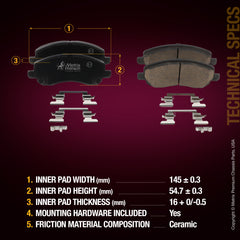 Metrix Premium Front & Rear Brake Pad Kit 95813MT aftermarket car parts