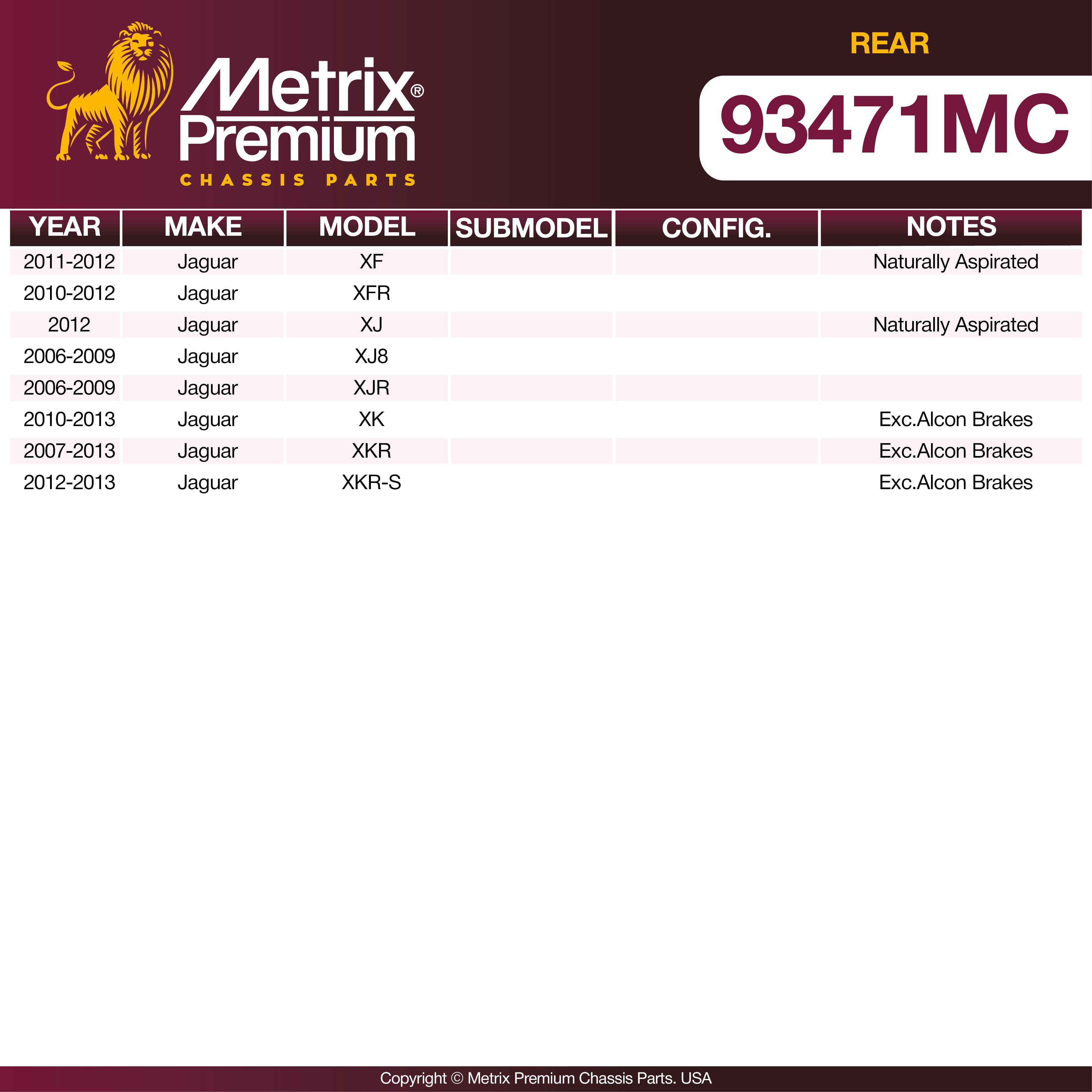Metrix Premium Rear Disc Brake Pad Set 93471MC aftermarket car parts