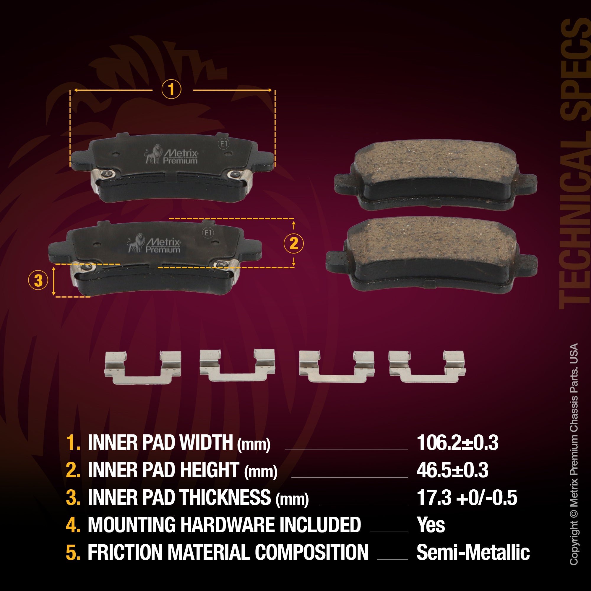 WHAT'S IN THE KIT: 2x Rear Brake Rotor 08.A970.11, 1x Rear Semi-Metallic Brake Pad Set D1430