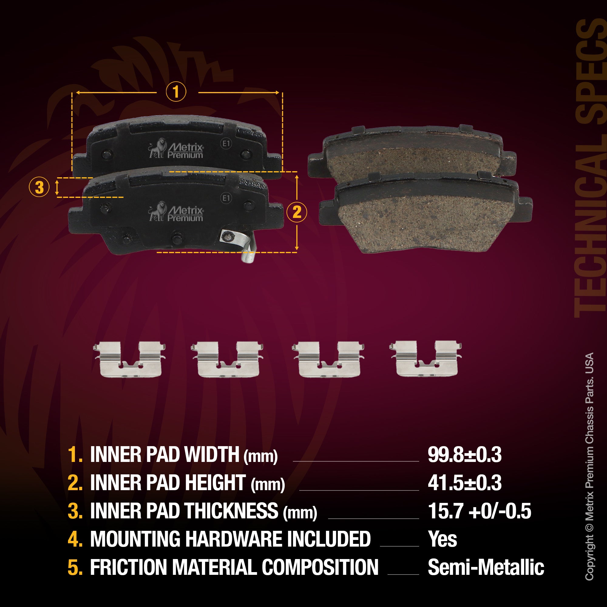 Metrix Premium brake rotors meet or exceed OEM standards for smooth, vibration-free braking.