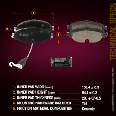 Metrix Premium Front Disc Brake Pad Set 93487MC aftermarket car parts
