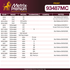 Metrix Premium Front Disc Brake Pad Set 93487MC OEM fit spare parts
