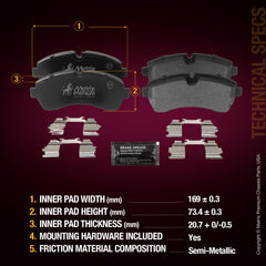 Metrix Premium Front Disc Brake Pad Set 93490MS aftermarket car parts