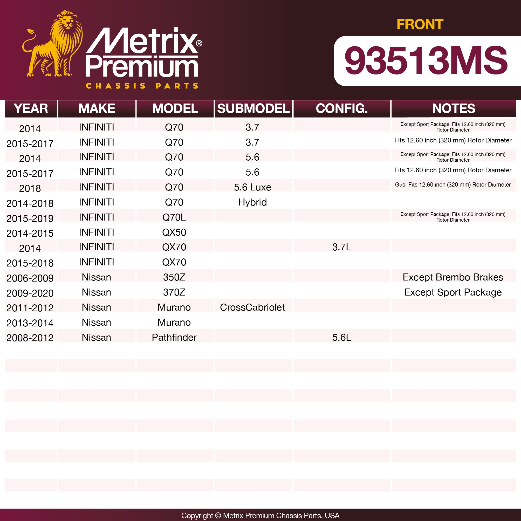 Metrix Premium Chassis Parts https://www.metrixpremium.com/FTP/BrakePAD/BRAKEPADLISTING/03-APRIL2026/93513MS/93513MS01.jpg high quality car parts