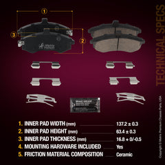 Metrix Premium Front Disc Brake Pad Set 93517MC aftermarket car parts
