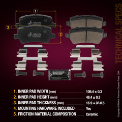 Metrix Premium Rear Disc Brake Pad Set 93581MC aftermarket car parts