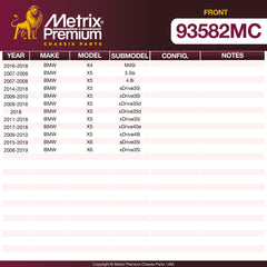 Metrix Premium Front Disc Brake Pad Set 93582MC OEM fit spare parts