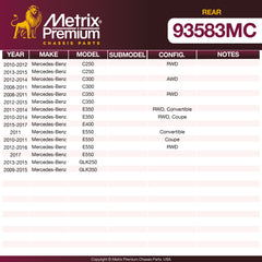 Metrix Premium Rear Disc Brake Pad Set 93583MC OEM fit spare parts