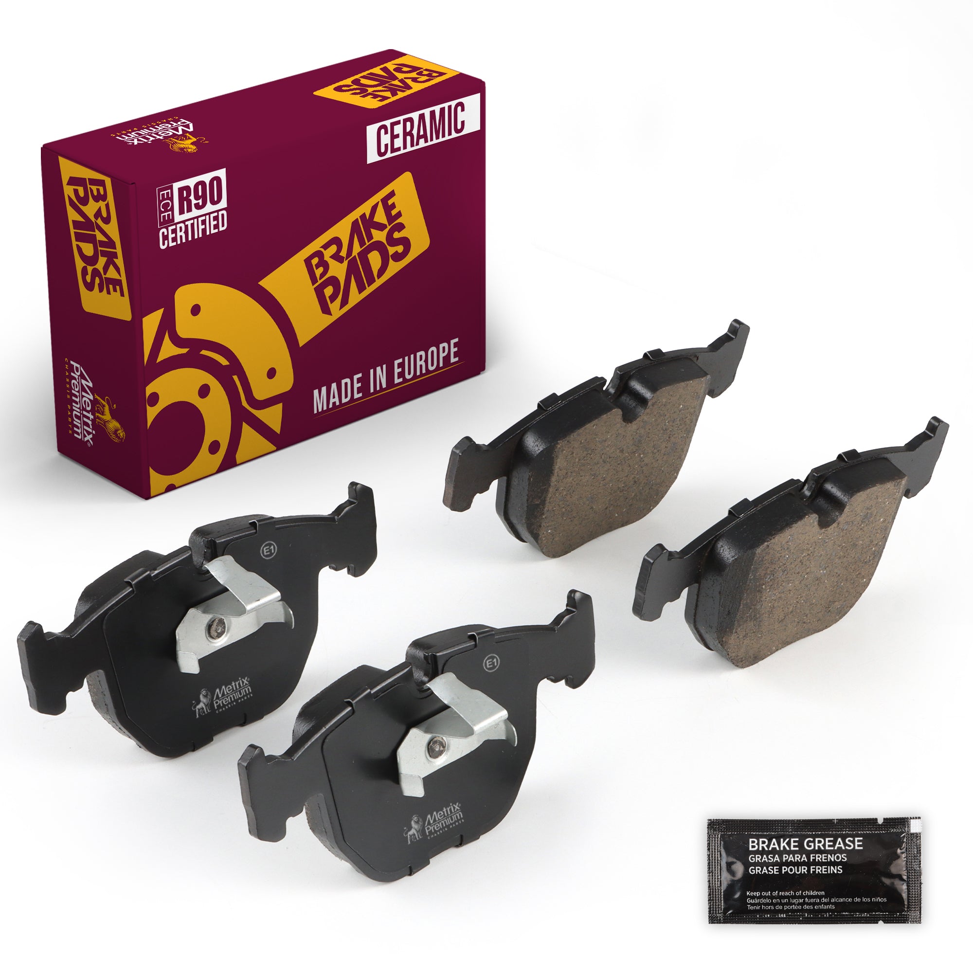 Metrix Premium Chassis Parts Front Disc Brake Pad Set 93586MC OEM fit auto parts