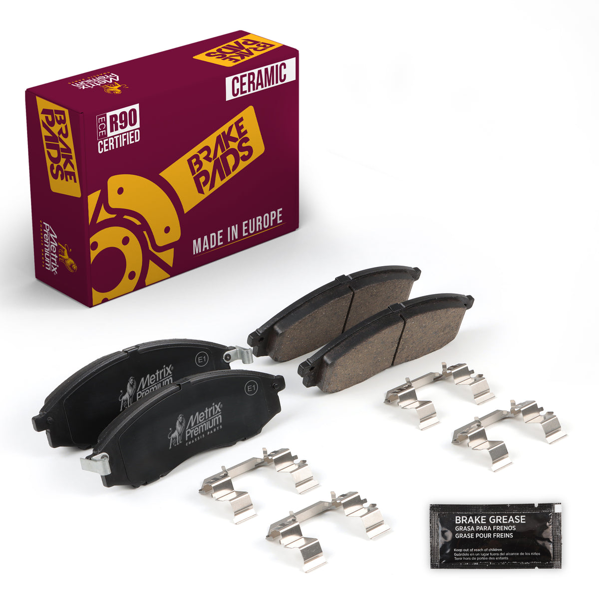Metrix Premium Front Disc Brake Pad Set 93597MC OEM fit auto parts