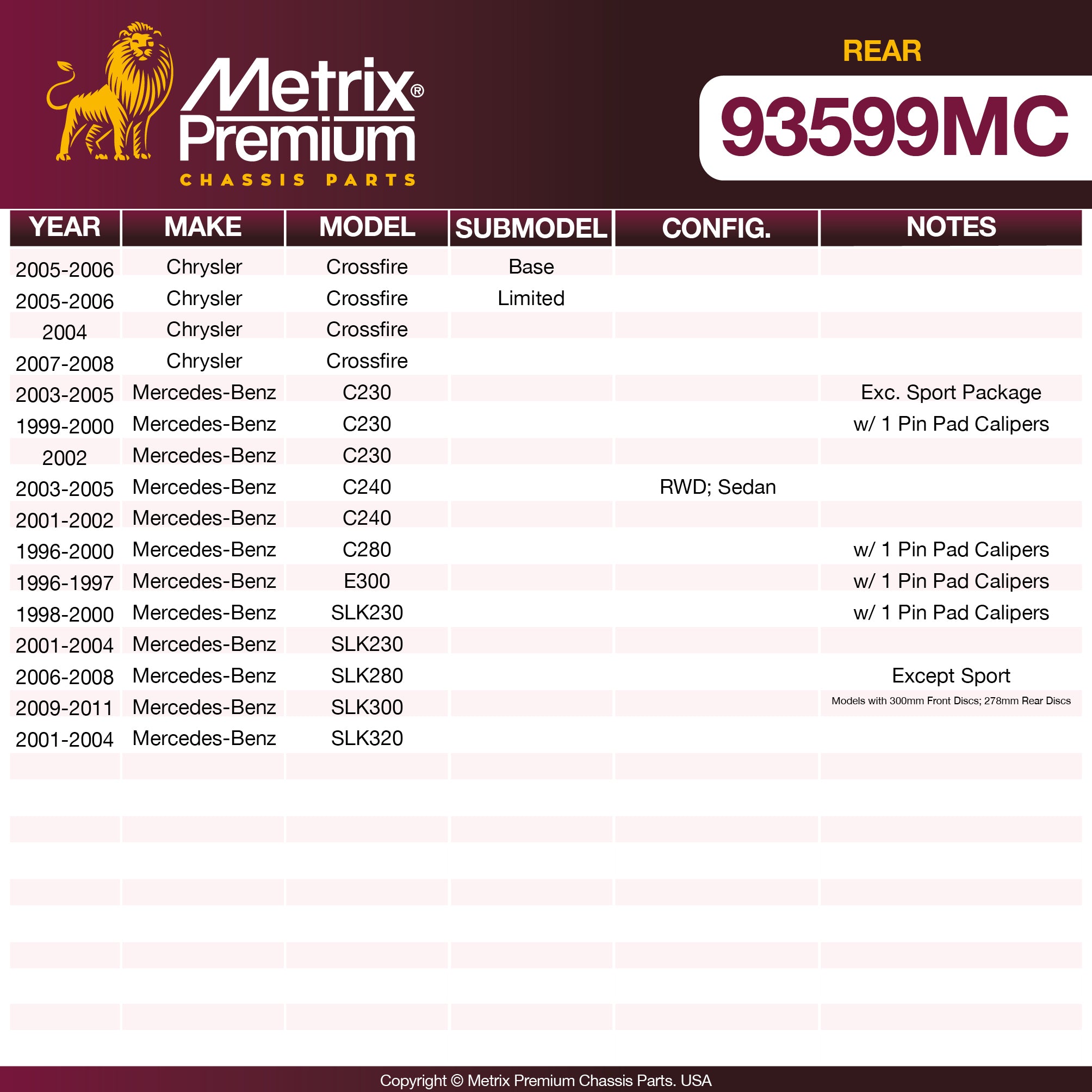Metrix Premium Chassis Parts  suspension steering brake parts