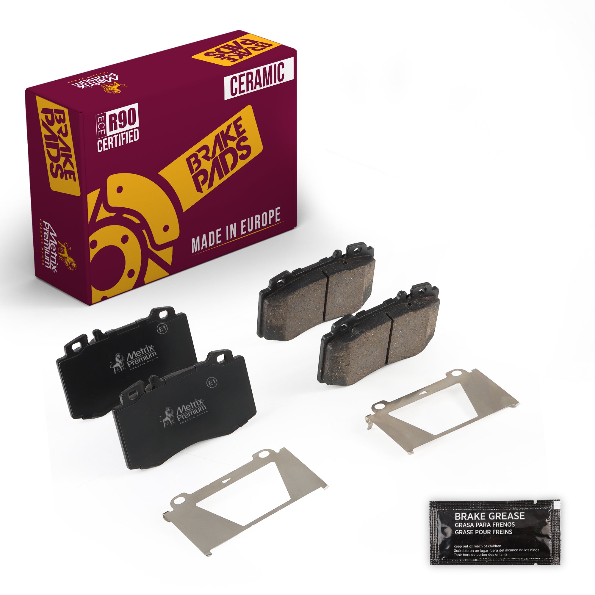 Metrix Premium Chassis Parts Front Disc Brake Pad Set 93601MC OEM fit auto parts