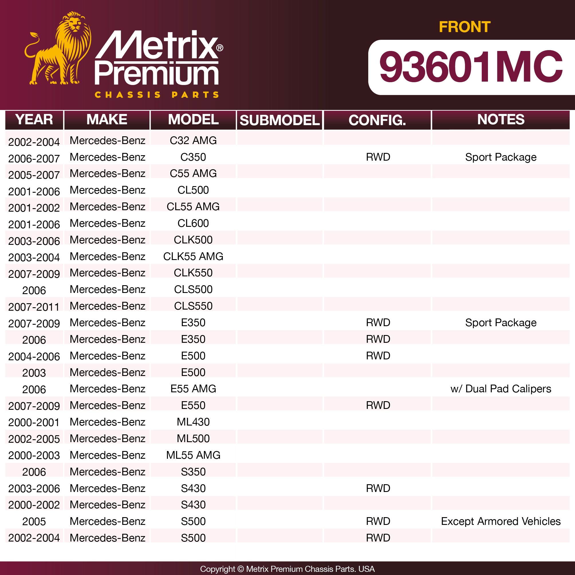 Metrix Premium Chassis Parts  suspension steering brake parts