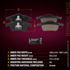 Metrix Premium Rear Disc Brake Pad Set 93610MC aftermarket car parts
