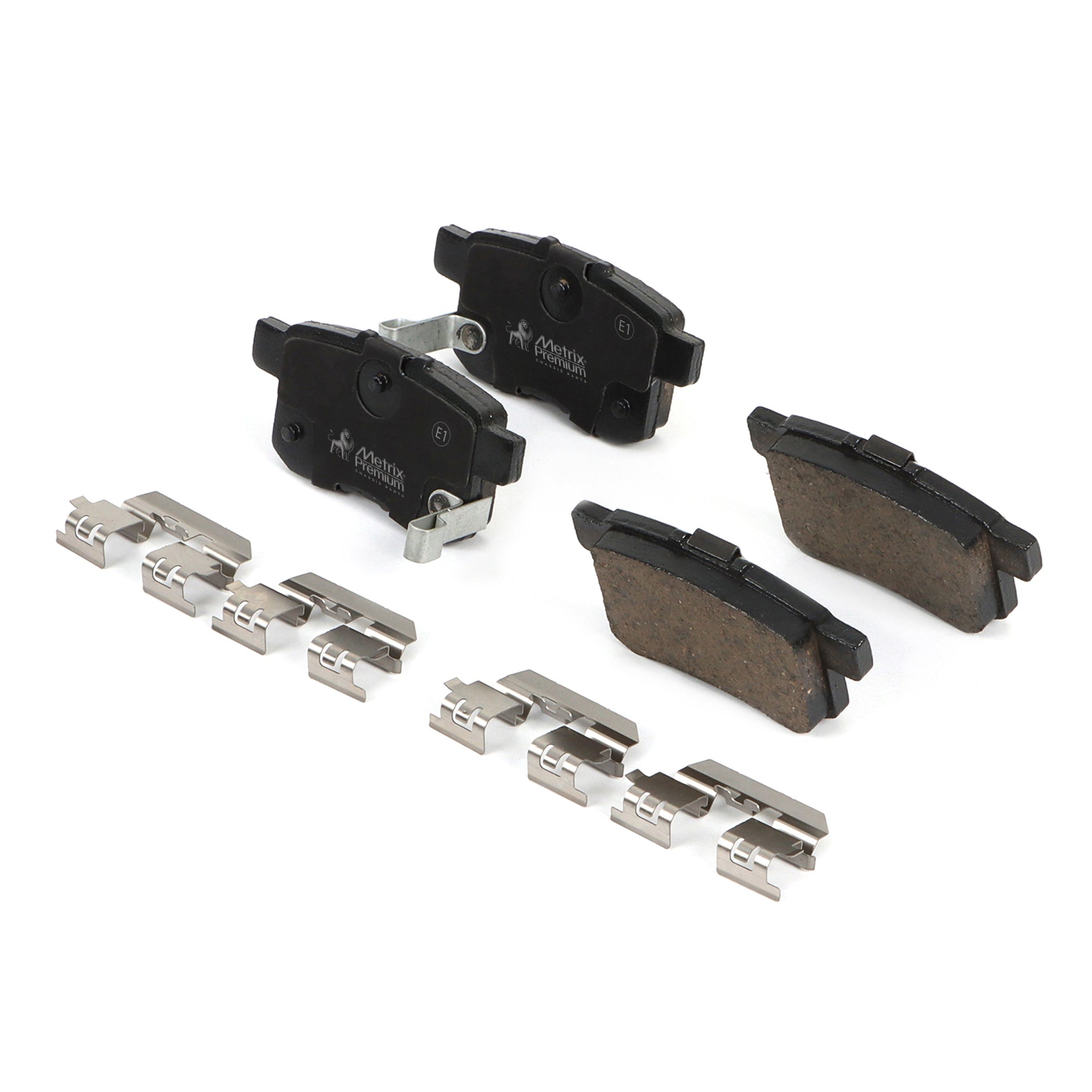 Metrix Premium 3 PC Rear Ceramic Disc Brake Pad Set & Solid Brake Rotor Kit 96287MT Low Dust Technology Clean Wheels