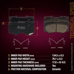 Metrix Premium Front & Rear Brake Pad Kit 95789MT aftermarket car parts