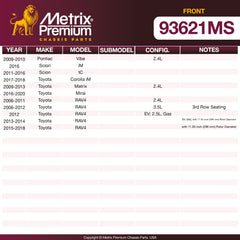 Metrix Premium Chassis Parts  suspension steering brake parts