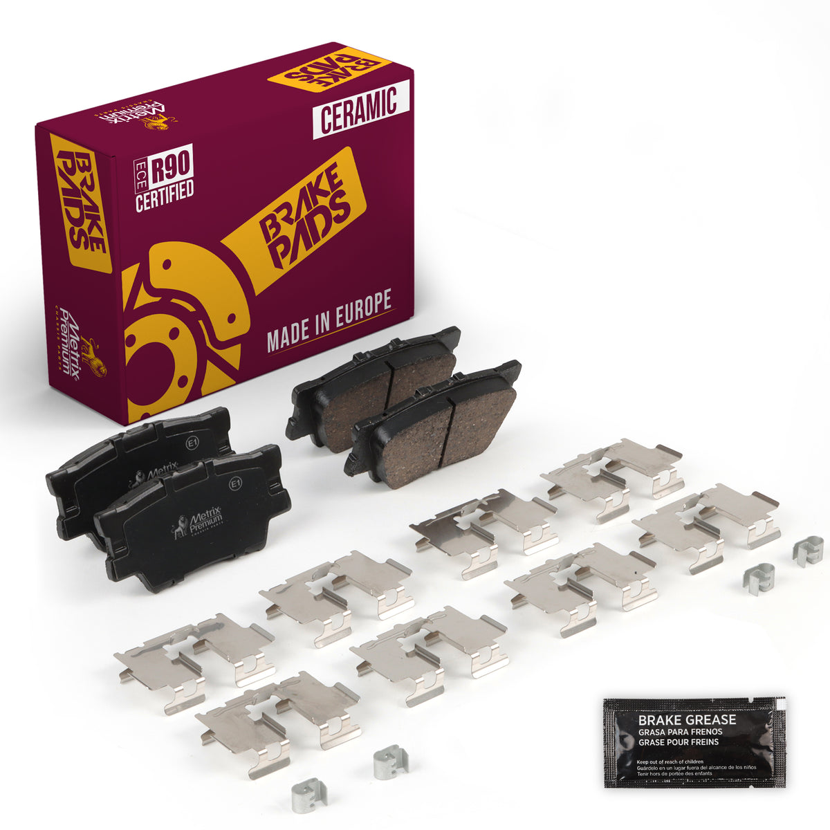 Metrix Premium Chassis Parts Rear Disc Brake Pad Set 93634MC for LEXUS, PONTIAC, TOYOTA
