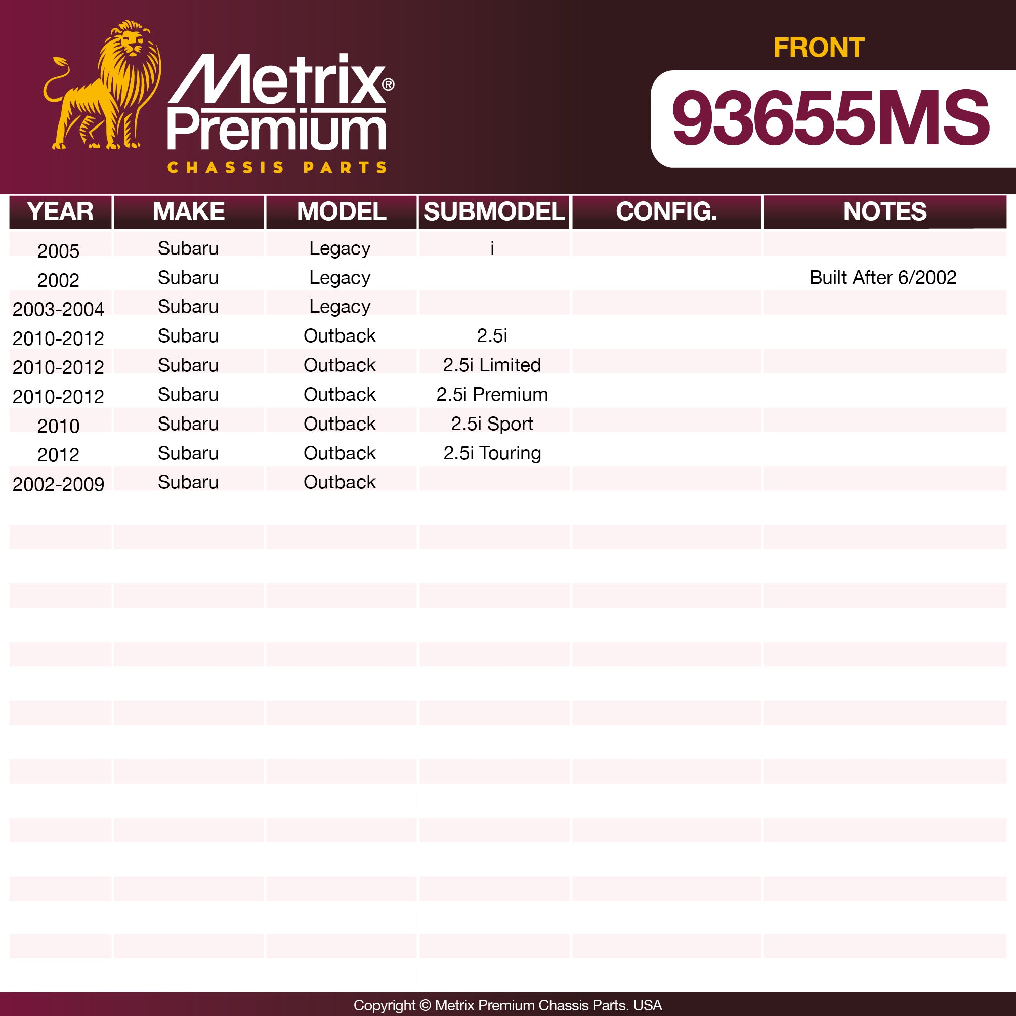 Metrix Premium Chassis Parts https://www.metrixpremium.com/FTP/BrakePAD/BRAKEPADLISTING/03-APRIL2026/93655MS/93655MS01.jpg high quality car parts