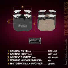 Metrix Premium Front Disc Brake Pad Set 93665MC aftermarket car parts