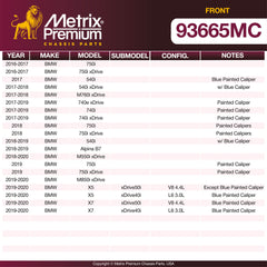 Metrix Premium Front Disc Brake Pad Set 93665MC OEM fit spare parts