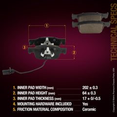Metrix Premium Front & Rear Brake Pad Kit 95835MT aftermarket car parts