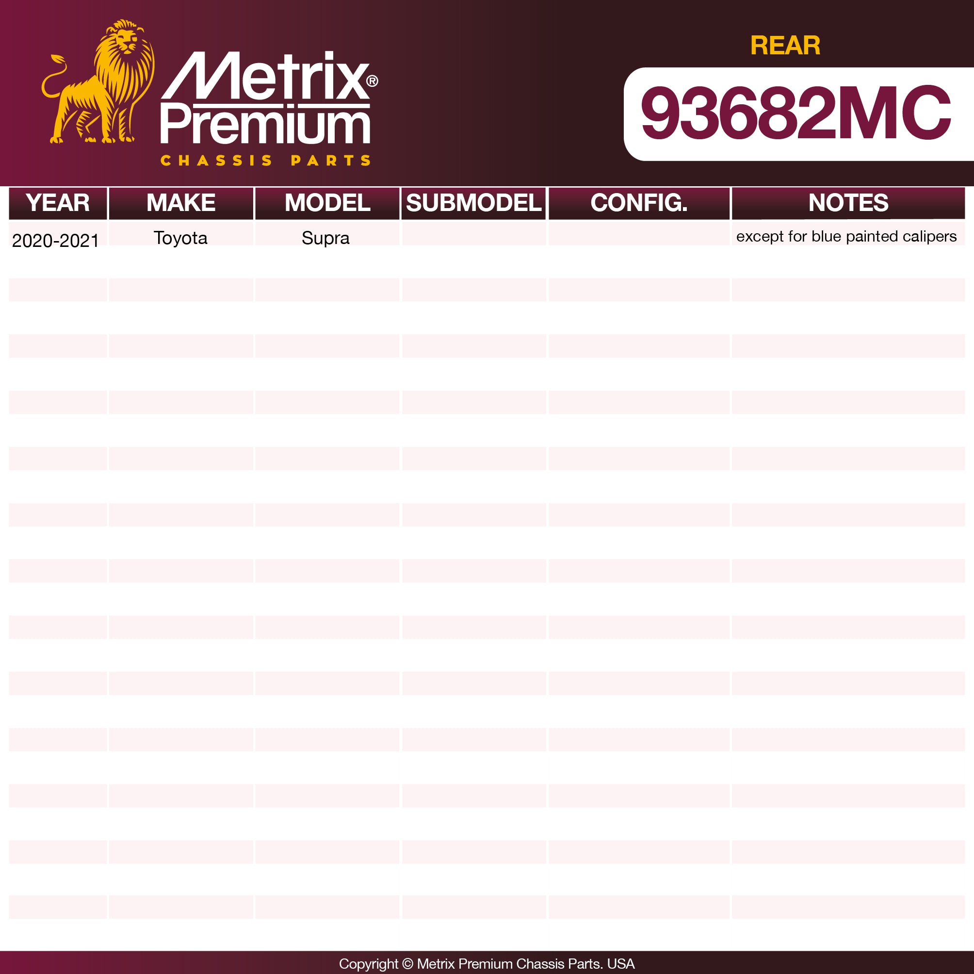 Metrix Premium Chassis Parts https://www.metrixpremium.com/FTP/BrakePAD/BRAKEPADLISTING/03-APRIL2026/93682MC/93682MC01.jpg high quality car parts