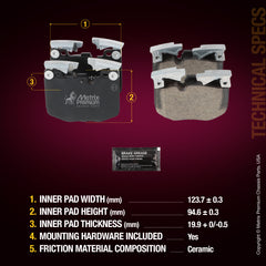 Metrix Premium Front Disc Brake Pad Set 93685MC suspension steering brake parts
