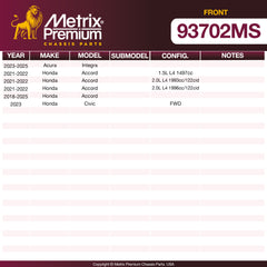 Metrix Premium Chassis Parts  suspension steering brake parts