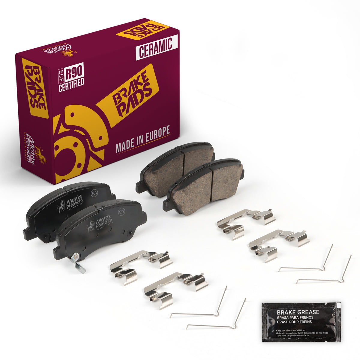Metrix Premium Front Disc Brake Pad Set 93704MC OEM fit auto parts