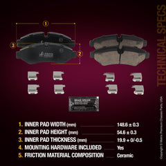 Metrix Premium Rear Disc Brake Pad Set 93706MC aftermarket car parts