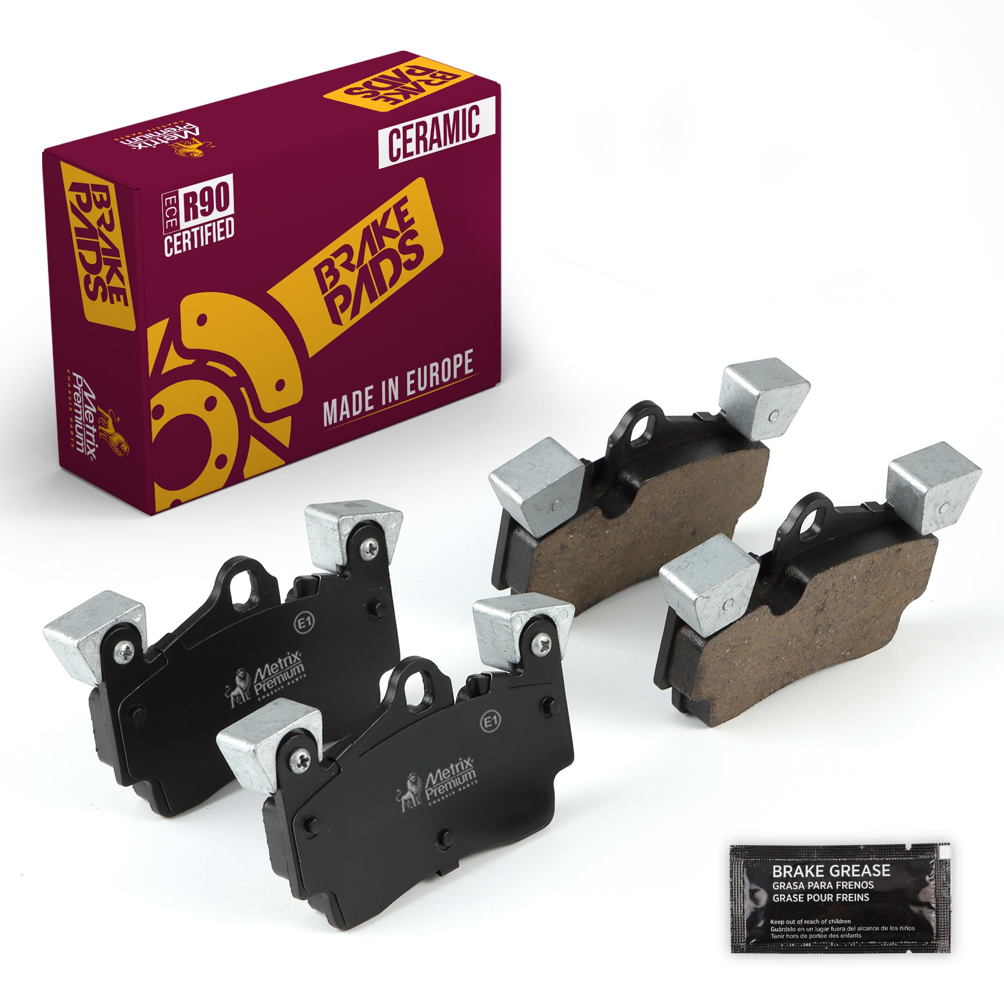Metrix Premium Chassis Parts Rear Disc Brake Pad Set 93715MC for AUDI, PORSCHE, VOLKSWAGEN