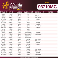 Metrix Premium Rear Disc Brake Pad Set 93719MC aftermarket car parts