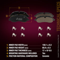 Metrix Premium Front & Rear Brake Pad Kit 95803MT aftermarket car parts