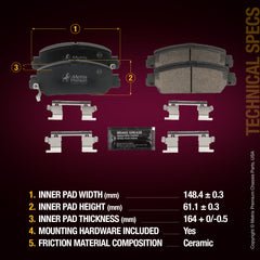 Metrix Premium Front Disc Brake Pad Set 93727MC aftermarket car parts