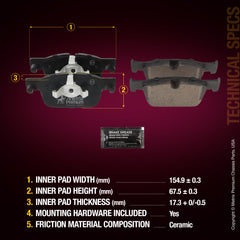 Metrix Premium Front Disc Brake Pad Set 93757MC aftermarket car parts