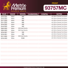 Metrix Premium Front Disc Brake Pad Set 93757MC OEM fit spare parts