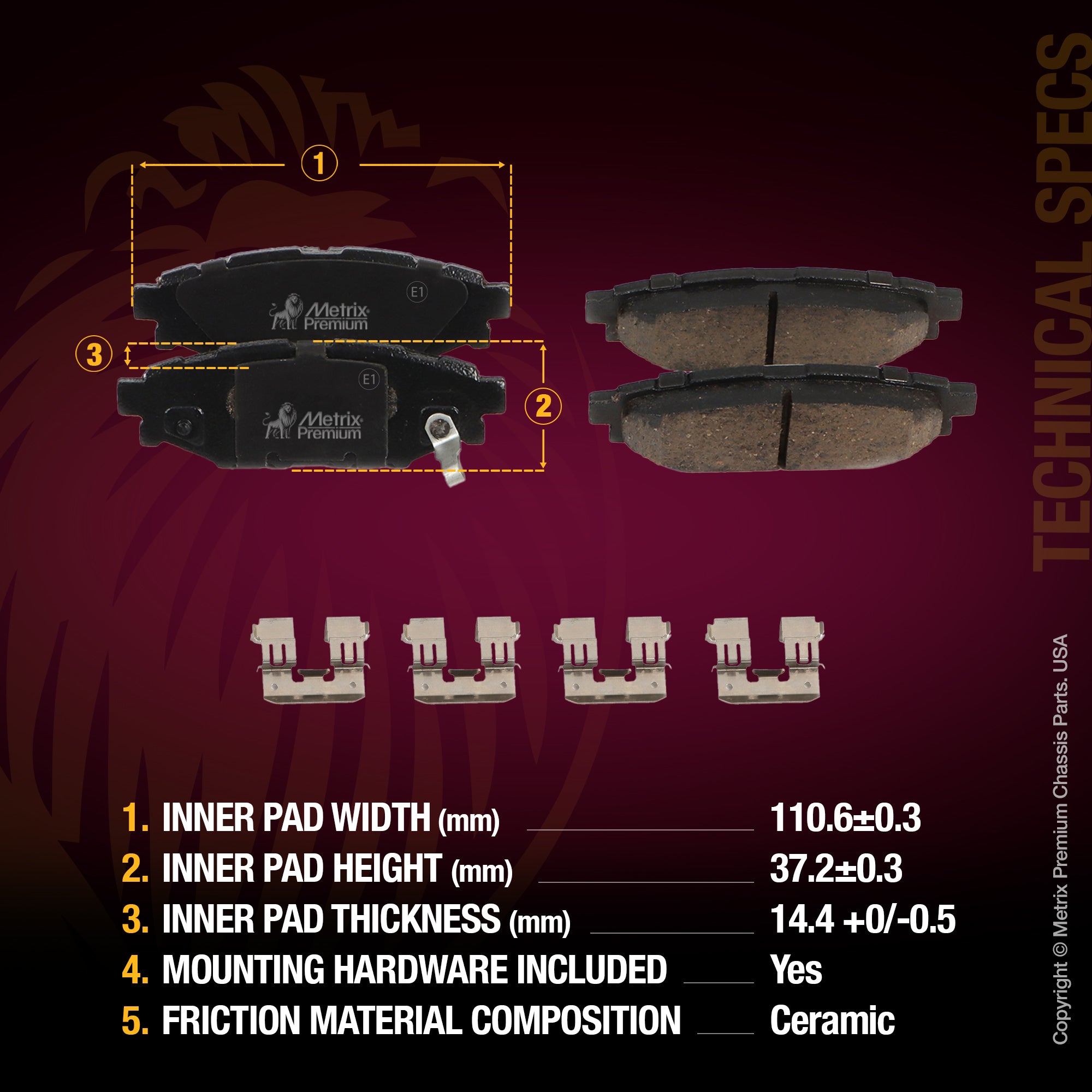 WHAT'S IN THE KIT: 2x Rear Brake Rotor 08.C252.11, 1x Rear Ceramic Brake Pad Set D1114