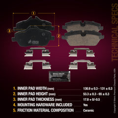 Metrix Premium Front Disc Brake Pad Set 93783MC aftermarket car parts