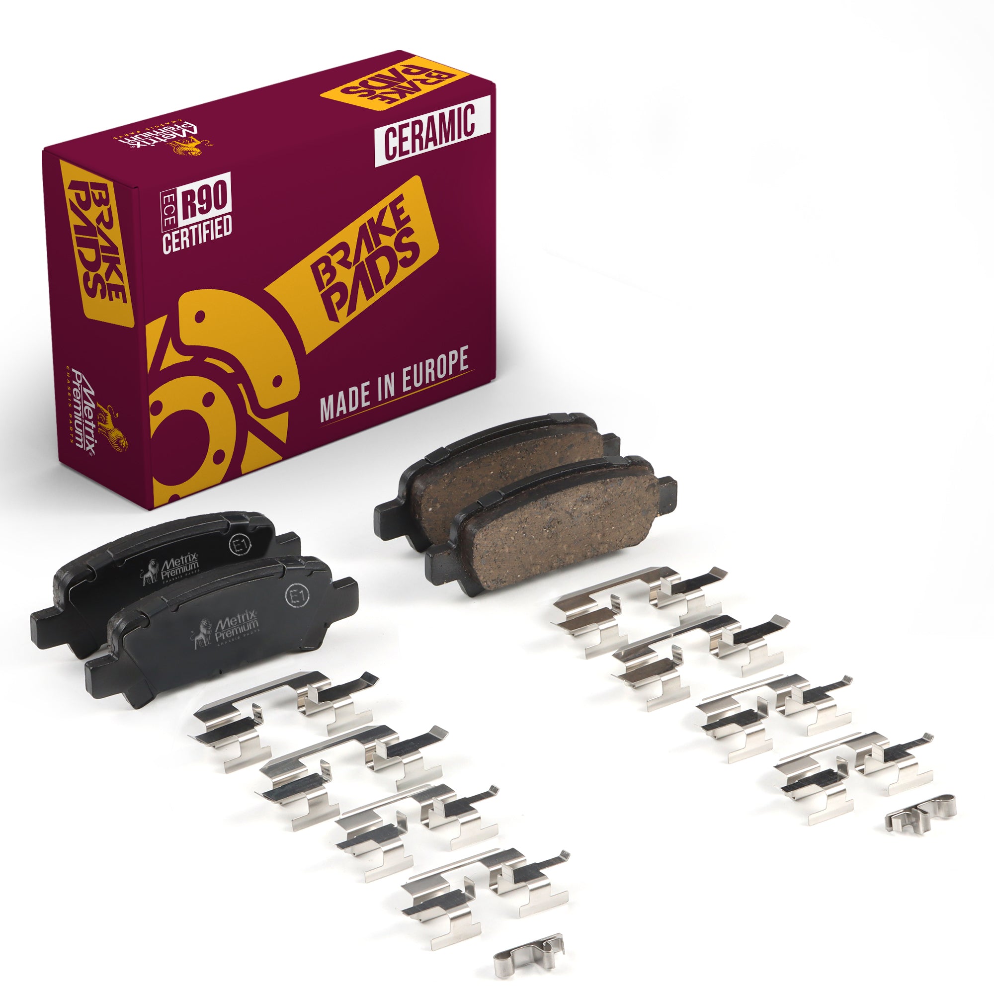 Metrix Premium Rear Disc Brake Pad Set 93822MC OEM fit auto parts
