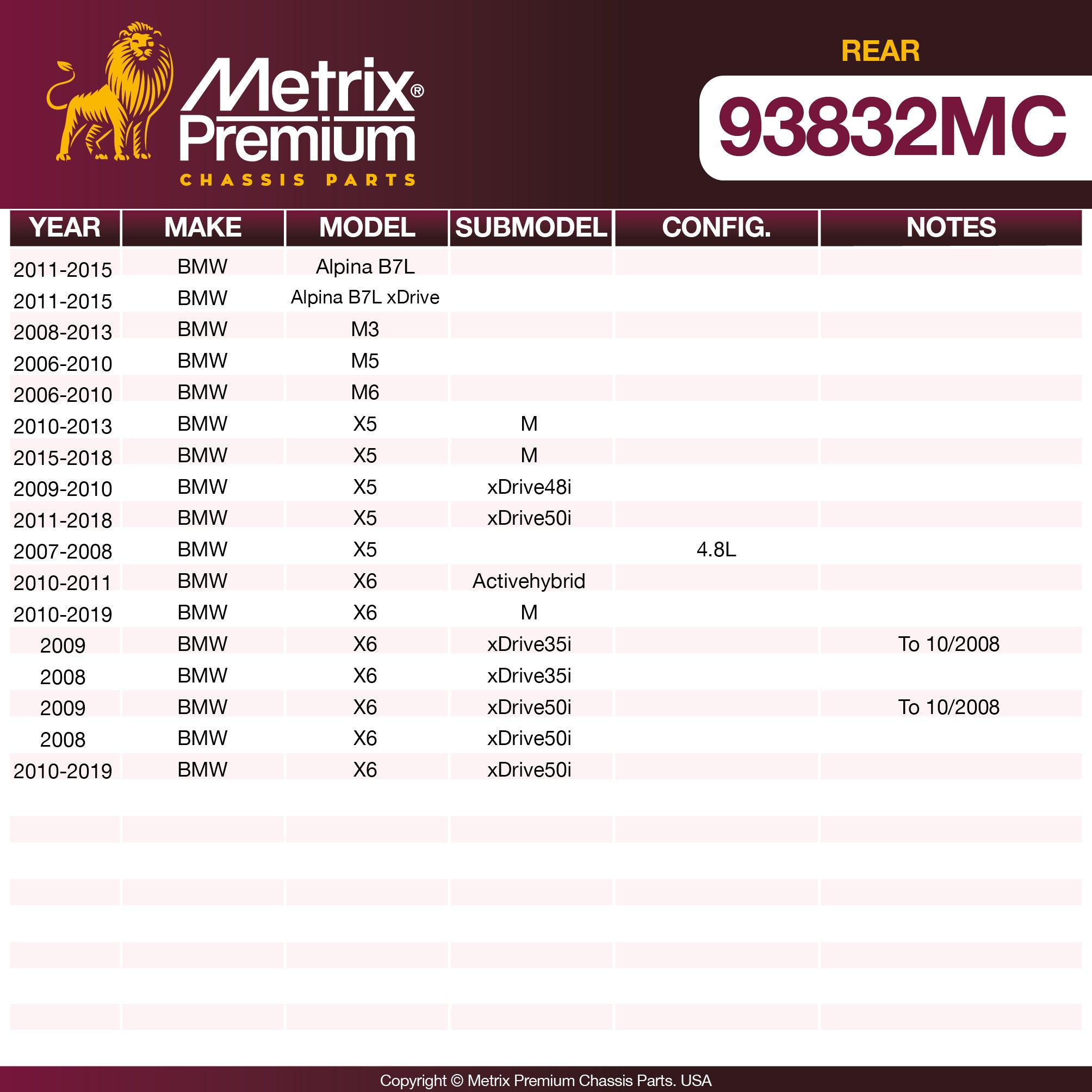 Metrix Premium Chassis Parts https://www.metrixpremium.com/FTP/BrakePAD/BRAKEPADLISTING/03-APRIL2026/93832MC/93832MC01.jpg high quality car parts