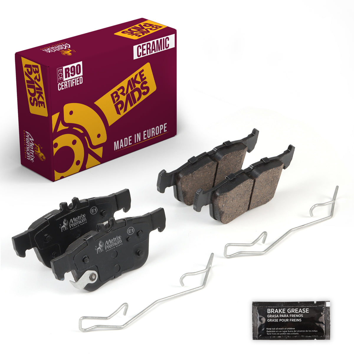 Metrix Premium Rear Disc Brake Pad Set 93843MC OEM fit auto parts